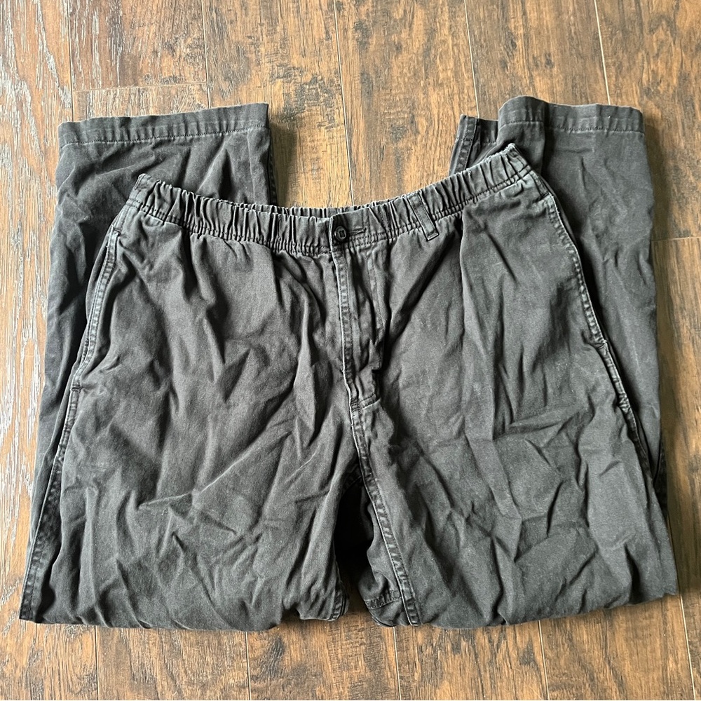 Men's Black Elastic Waist Jogger Pants
